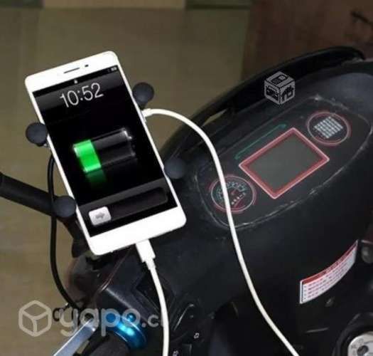 Soporte de Celular Para Moto con Cargador USB