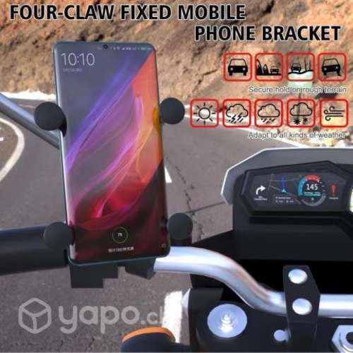 Soporte de Celular Para Moto con Cargador USB