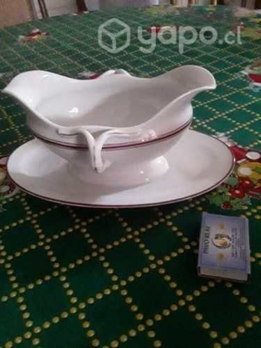 Salsero de porcelana alemana antigua