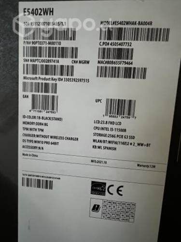 Asus ExpertCenter gen 11Th - Nuevo Sellado