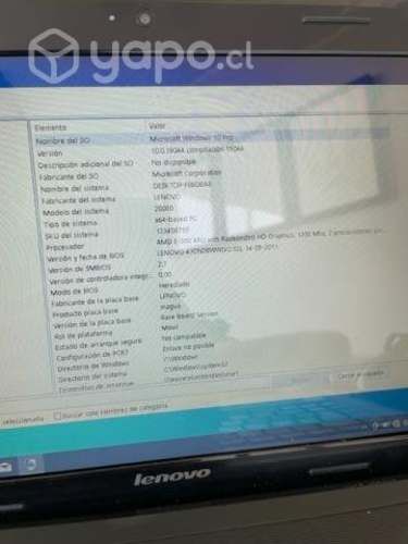 Notebook LENOVO, usado