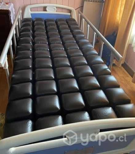 Cama clínica y colchón antiescaras