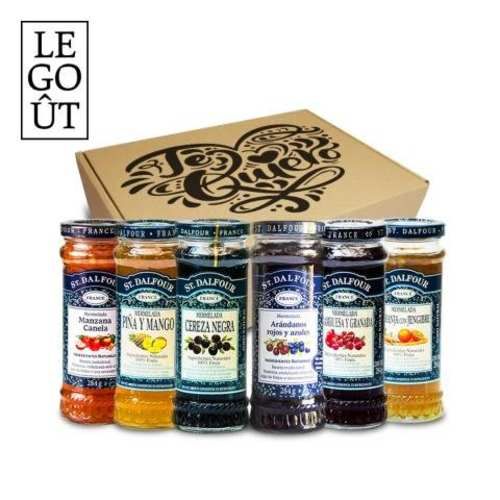 Pack 6 mermeladas sin azucar en caja de regalo