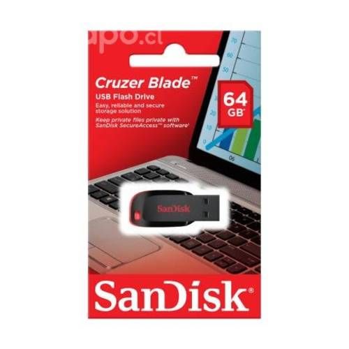 Pendrive SanDisk Cruzer Blade 64GB Go USB 2.0 Flas