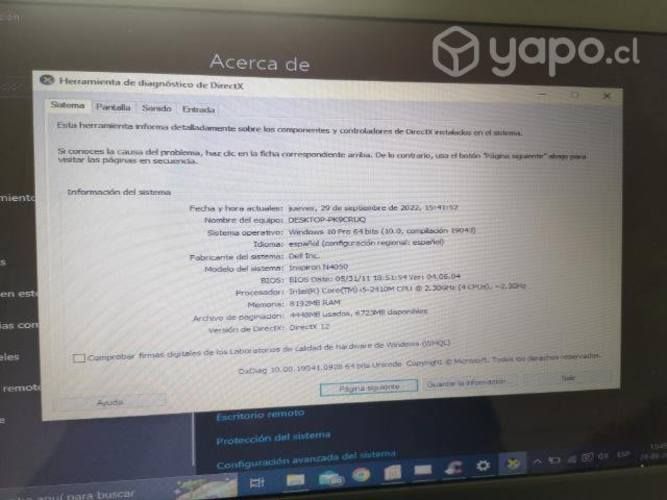 Notebook dell inspirón n4050