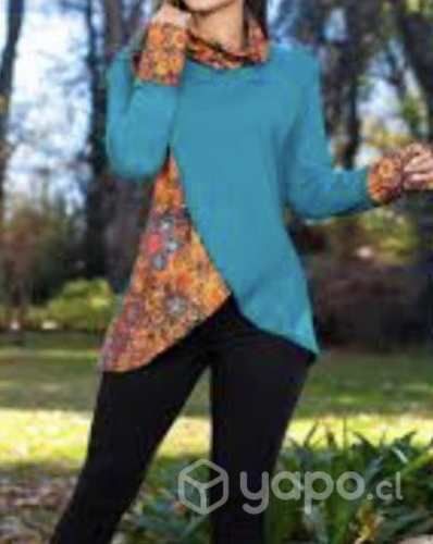 Polerón envolvente verde