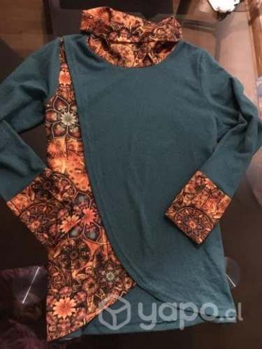 Polerón envolvente verde