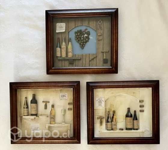 Cuadros tridimensionales motivos bar