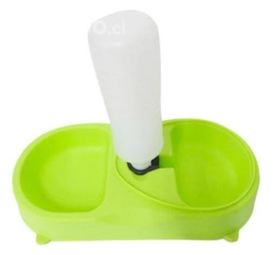 Dispensador Agua y plato de comida para perros