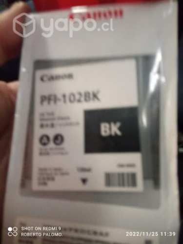 Tinta canon pfi 102bk black original de 130ml