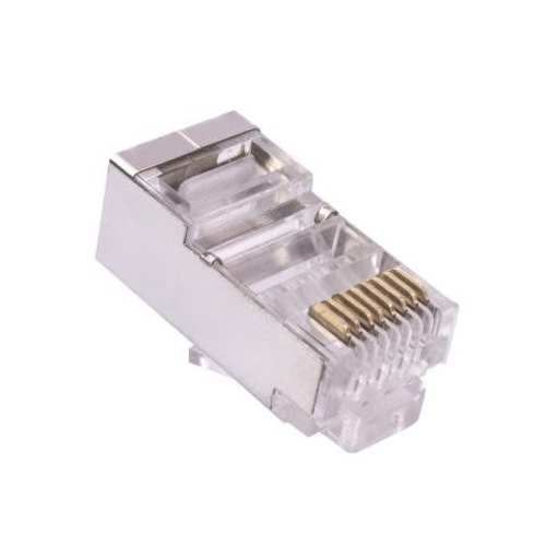 Conector rj45 cat5e ftp, metalico 100 uni