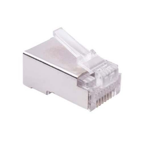 Conector rj45 cat5e ftp, metalico 100 uni