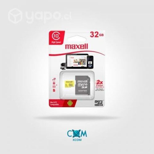 Micro sd clase 10, 32gb sandisk-kingston-maxell
