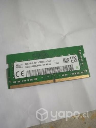 Memoria ram 8 GB hynix