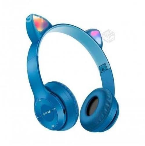 Audifonos Bluetooth Con Orejas De Gatos Led RGB