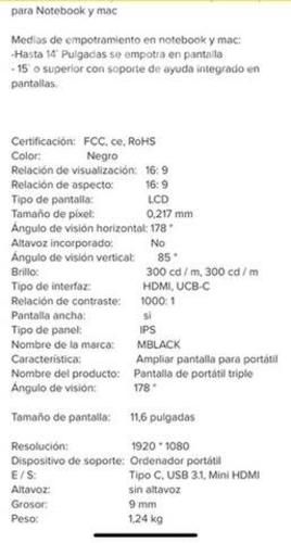 Pantalla adicional notebook