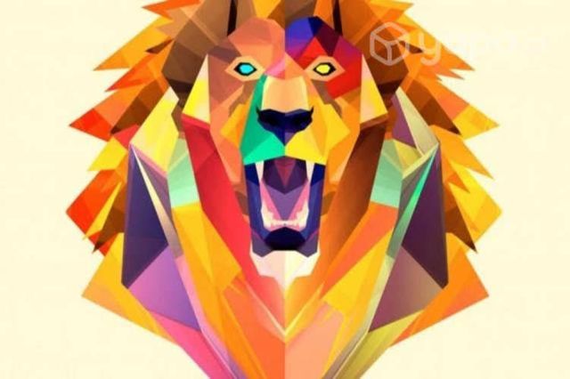 Cuadro Decorativo León Abstracto 2