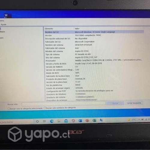 Notebook Acer Aspire E5-575G