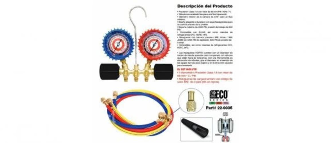 Manifold Manómetro Árbol de Carga HCPRO 68mm
