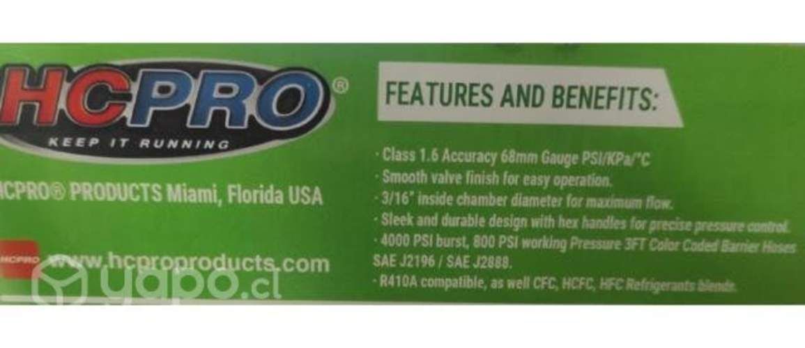 Manifold Manómetro Árbol de Carga HCPRO 68mm