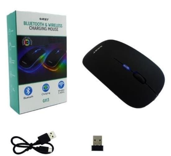 Mouse Bluetooth Marca RST Recargable, Plano LED