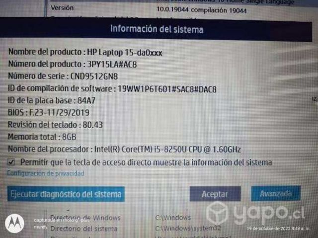 Notebook HP I5