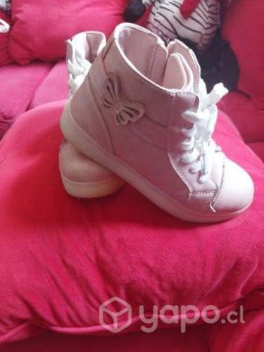 Botines 34 (Rosa y gris) con luces