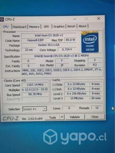 Xeon E5-2620 V3 Con Placa Kllisre X99 Y 16gb Ram