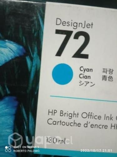 Tintas HP 72 colores originales de 130ml