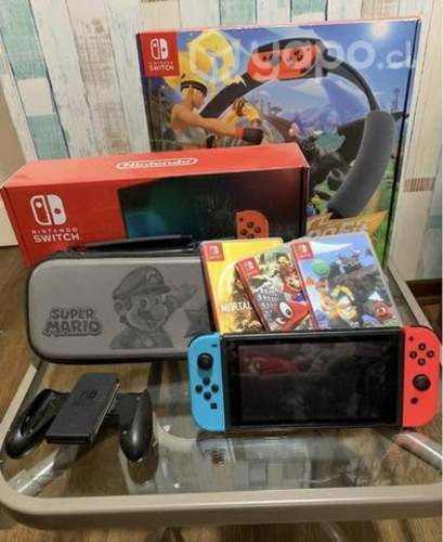 Nintendo Switch V2 + Bolso + 3 juegos + mem. 128gb