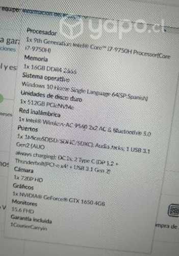 Notebook Diseño Gamer