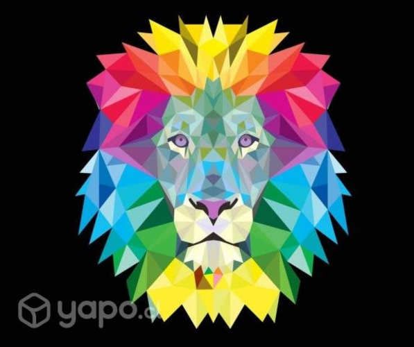 Cuadro Decorativo León Abstracto 3