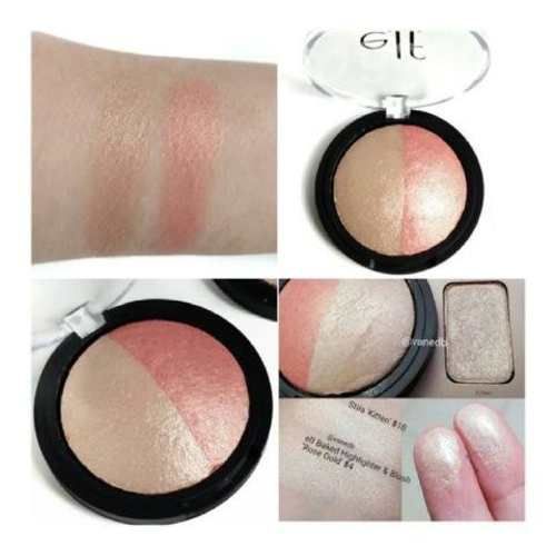 2 en 1 Rubor+iluminador de elf "Rose Gold"