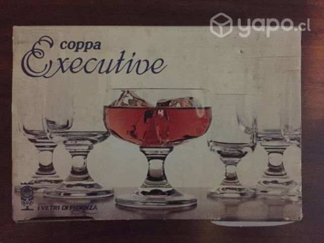 Juego de 6 copas de vidrio