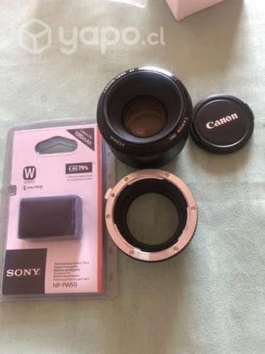 Lente Canon 50mm 1.8-adaptador para sony