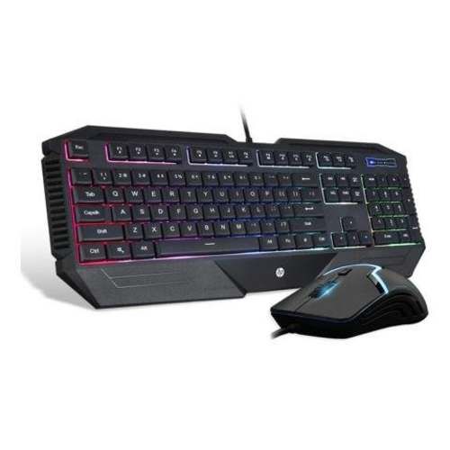Kit teclado y mouse gamer hp gk1100 retroiluminado