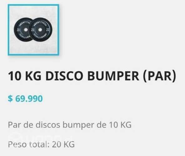 Barra olimpica +discos bumper