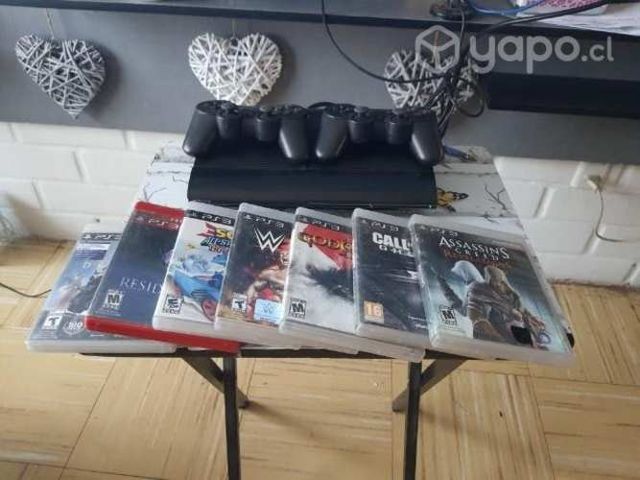 Play 3 + 7 juegos + 2 controles. Funcionando 100%