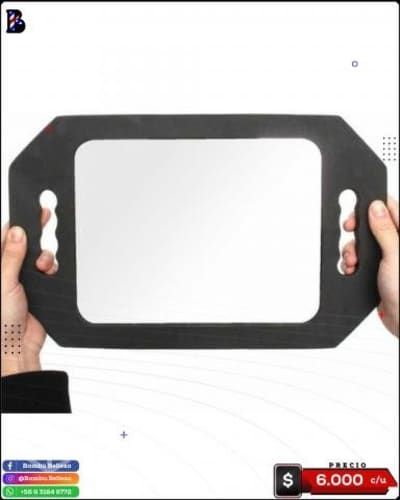 ESPEJO RECTANGULAR BORDE DE ESPUMA 40x25cm