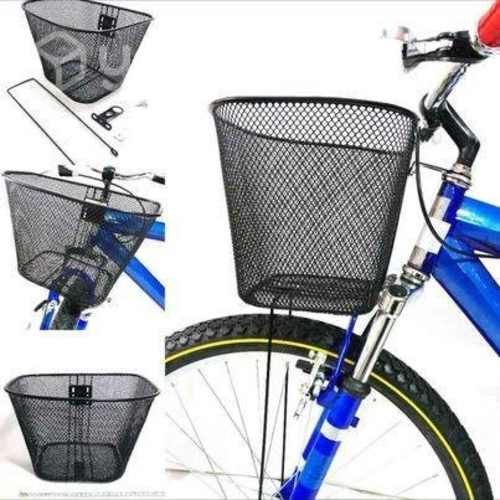 Canasto Bicicleta Negro Grande Con Accesorios De I