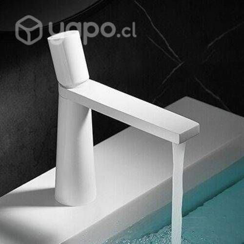 Llave Lavamanos Cilíndrica Blanca