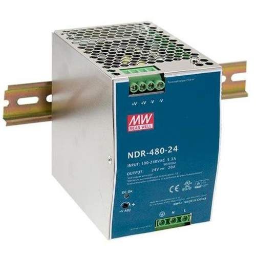 Fuente de Poder Mean Well NDR-480-24 Riel DIN 24VD