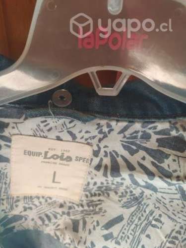 Chaqueta de Mezclilla Lois Talla L con Gorro