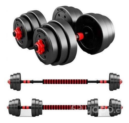 Set Pesas Mancuernas De Barra Extension De 30 K