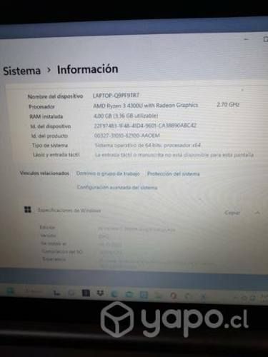 Por no uso laptop HP