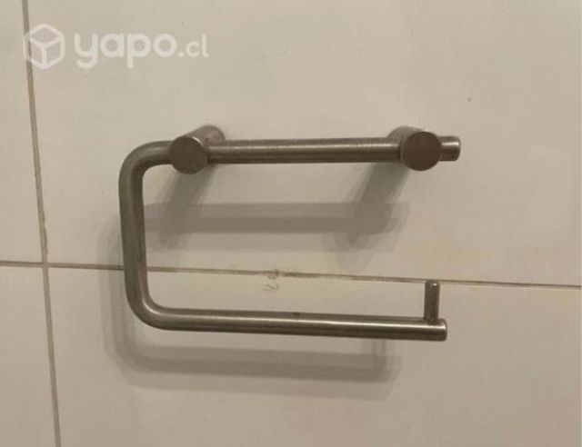 Set Toallero + Porta Rollo + Percha Color Silver