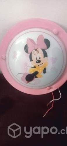 Lampara y reloj mural disney