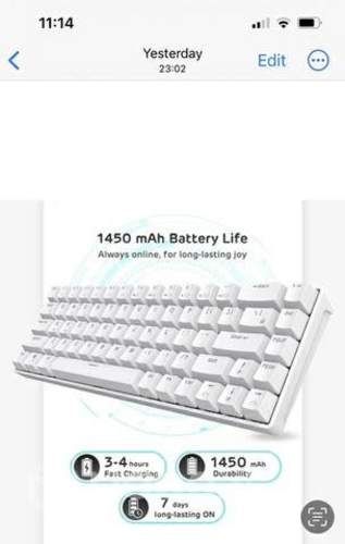 Teclado Bluetooth Royal Kludge rk68 65% Blanco