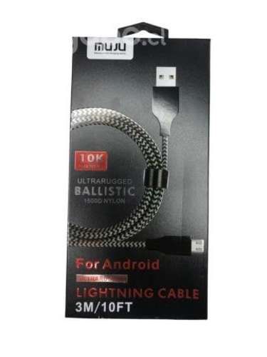 Cable Micro Usb 3 Metros Carga Rápida Reforzado