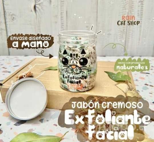 Jabon cremoso batido fácil y manos Exfoliante Gato